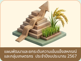 เเผนพัฒนาเเละยกระดับความเข้มเเข็งสหกรณ์และกลุ่มเกษตรกร ประจำปีงบประมาณ พ.ศ.2567