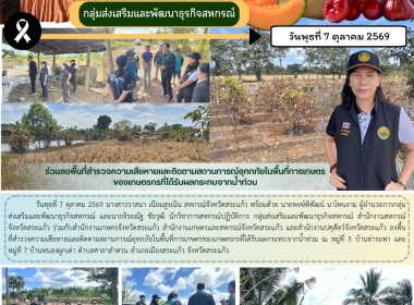 เข้าร่วมลงพื้นที่สำรวจความเสียหายและติดตามสถานการณ์อุทกภัยในพื้นที่การเกษตรของเกษตรกรที่ได้รับผลกระทบจากน้ำท่วม ... พารามิเตอร์รูปภาพ 6