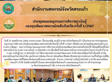 ประชุมคณะอนุกรรมการพิจารณาเงินกู้กองทุนพัฒนาสหกรณ์ระดับจังหวัด ครั้งที่ 1/2567 ... พารามิเตอร์รูปภาพ 8